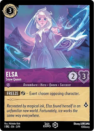 Elsa Snow Queen Alternate Art in Disney Lorcana